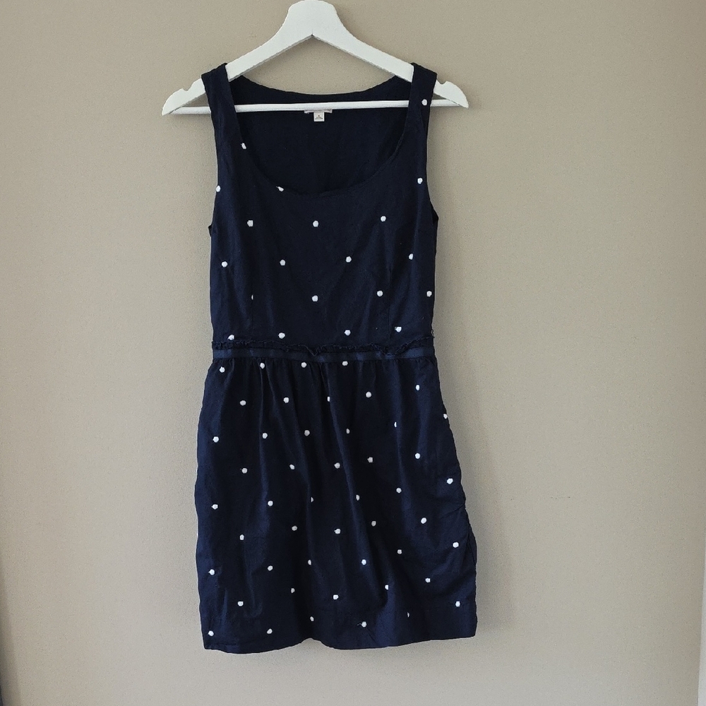 GAP Navy and White Polka Dot Mini Dress